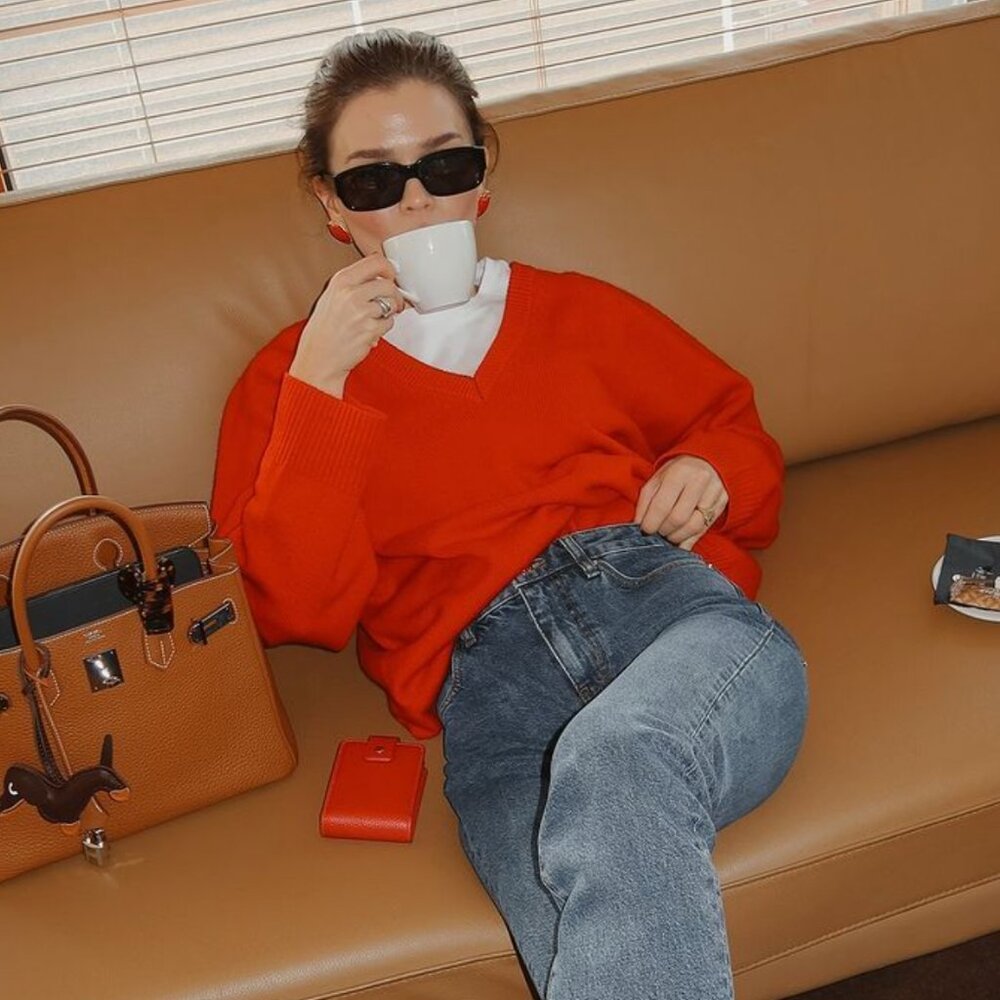 NWT Almina Concept Wool V Neck Sweater